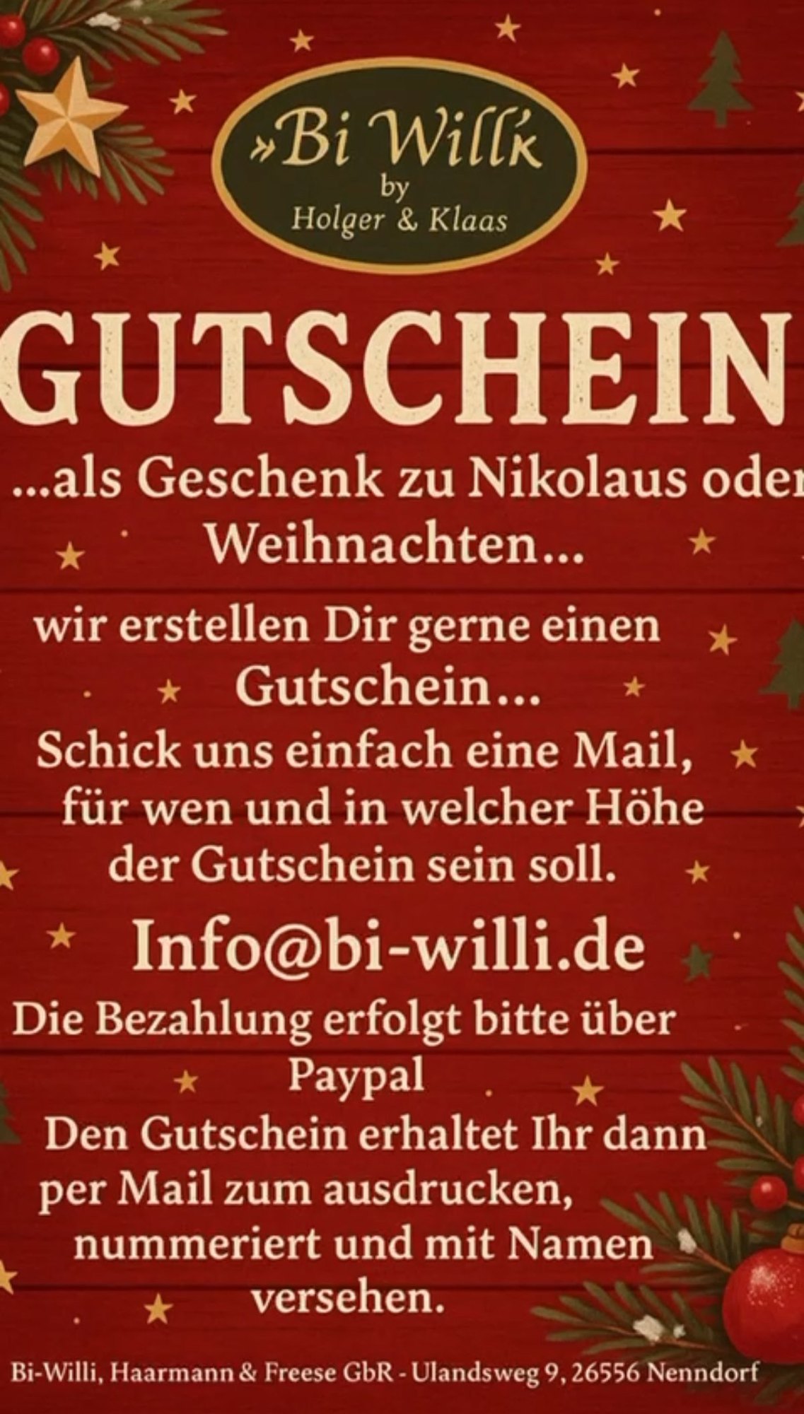Gutschein von Bi Willi